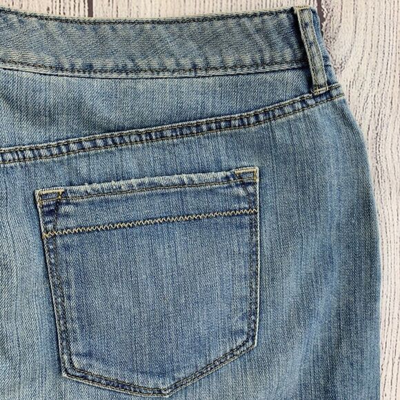 Eddie Bauer Jean Skirt sz 10 Denim 17.5" Light Wash No Slit New NWT - Picture 6 of 8